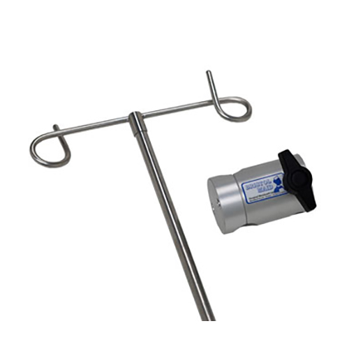 Clamp on drip stand