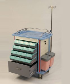 MEDICINE TROLLEY ABS AND STEEL F 45-2