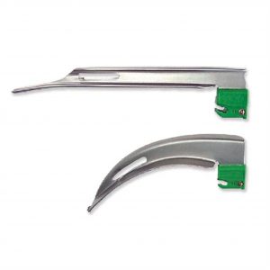 Laryngoscope fiber optic blades