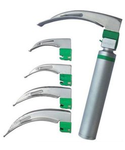 Laryngoscope fiber optic blades