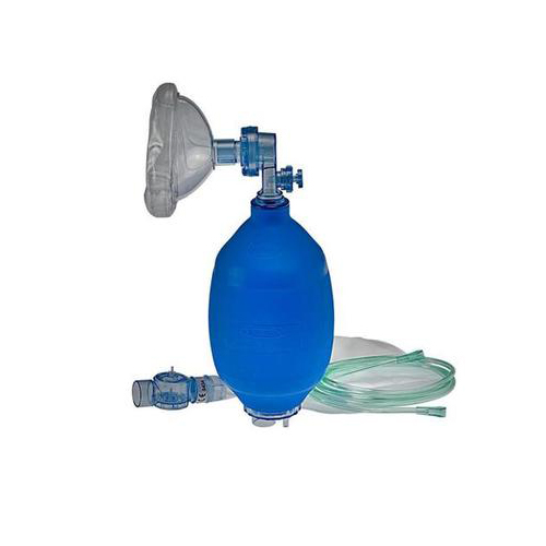 Blue Adult Resuscitator Rubber